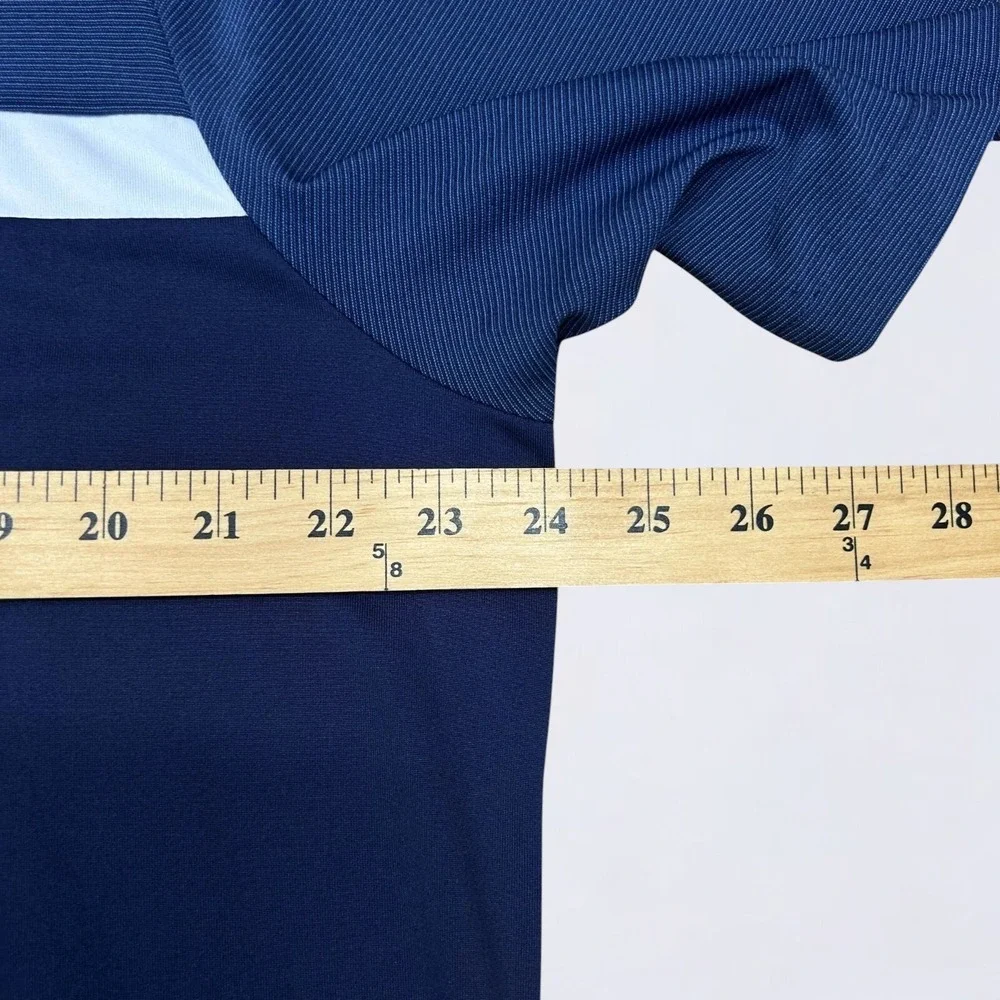 Callaway Polo Shirt Men's Large Blue Opti Dry Performance Stretch Golf Preppy